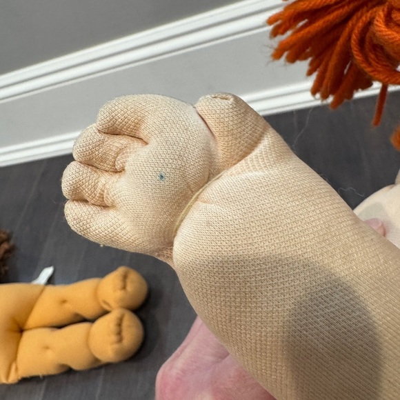 VINTAGE 1982 Cabbage Patch Kids Single Dimple Girl Doll- Orange Hair Green Eyes - Picture 7 of 10